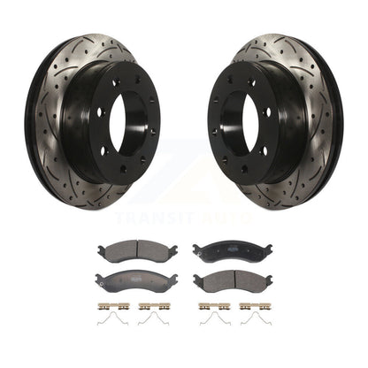 Rotors de frein à fente arrière, Kit de plaquettes semi-métalliques pour GMC Chevrolet Savana 250