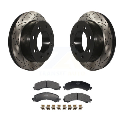 Kit de plaquettes semi-métalliques de rotors de frein à fente de forage arrière pour GMC Savana 2500 Chevrole