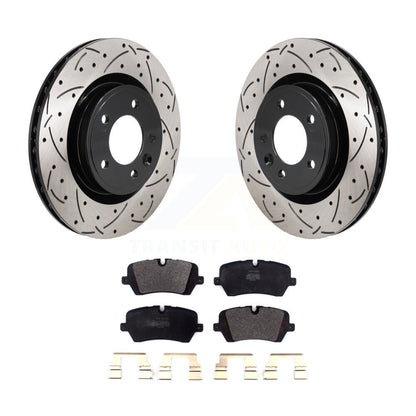 Kit de plaquettes semi-métalliques de Rotor de frein de fente de forage arrière pour Land Rover Discovery Rang