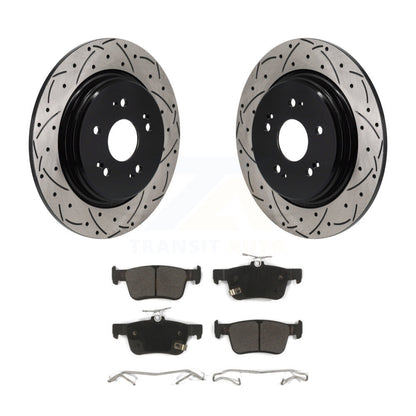 Kit de plaquettes semi-métalliques de Rotor de frein à disque à fente arrière percée pour Acura RD 2019 – 2021