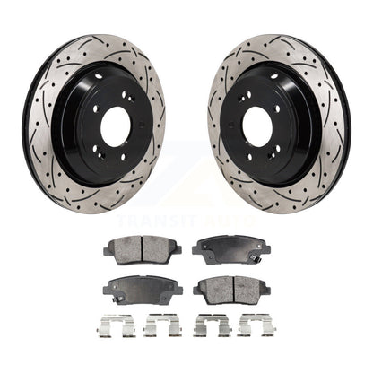 Kit de plaquettes de frein à disque semi-métalliques avec fentes percées arrière pour Kia K900 2015 3.8