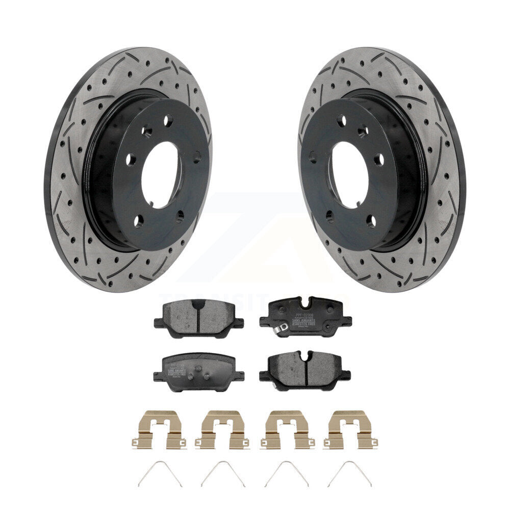 Kit de plaquettes semi-métalliques de Rotor de frein à fente arrière percée pour Chevrolet Trailblazer G