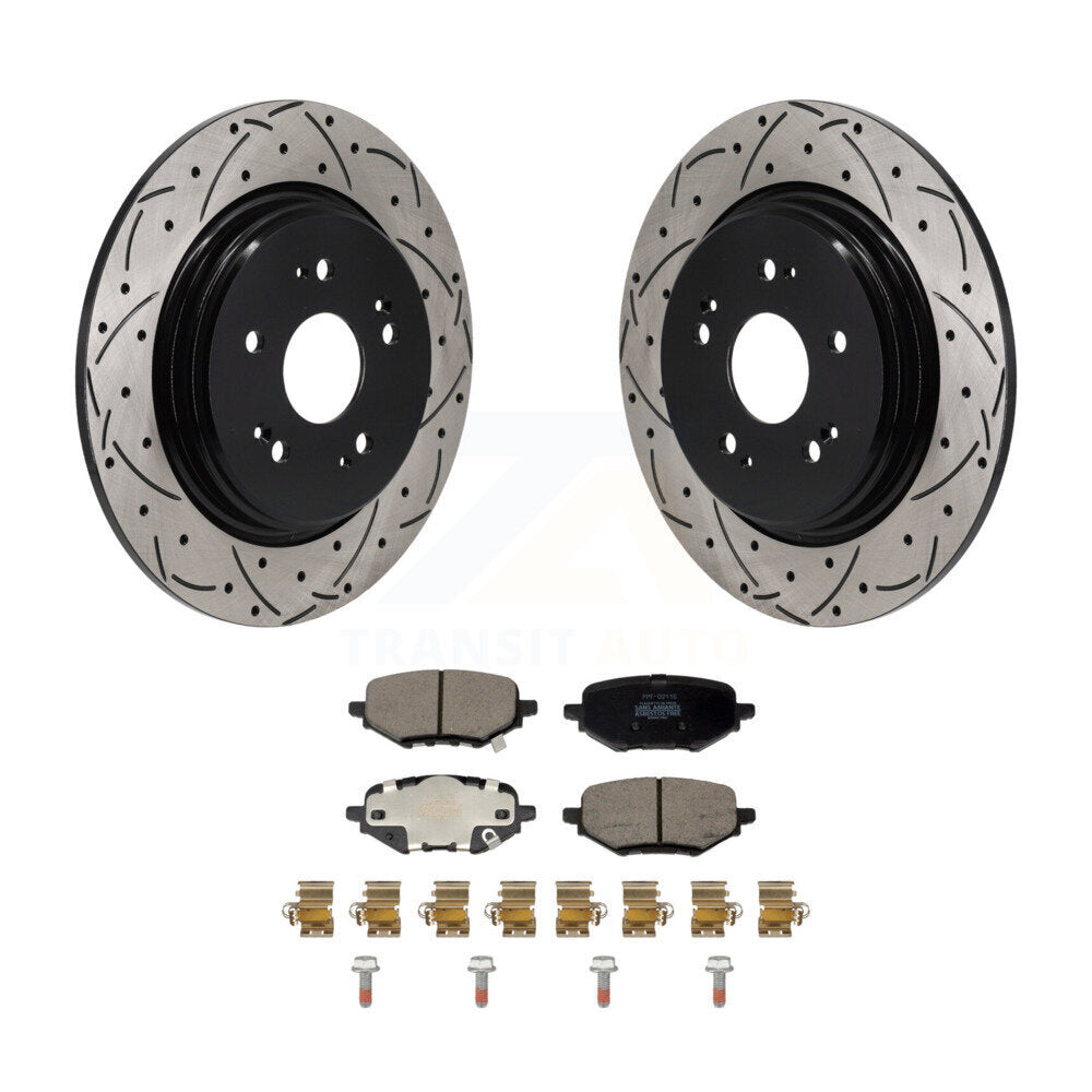 Rotors de frein à disque à fente arrière, Kit de plaquettes semi-métalliques pour Honda HR-V Clarit