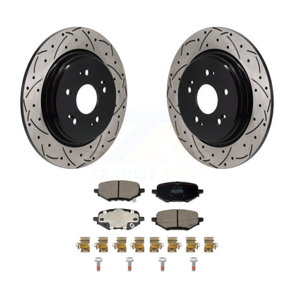 Rotors de frein à disque à fente arrière, Kit de plaquettes semi-métalliques pour Honda HR-V Clarit
