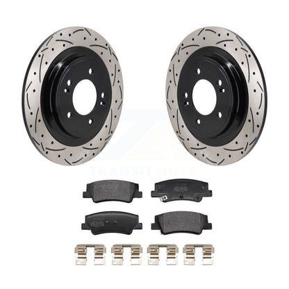 Rotors de frein à disque à fente arrière, Kit de plaquettes semi-métalliques pour Hyundai Tucson Ki