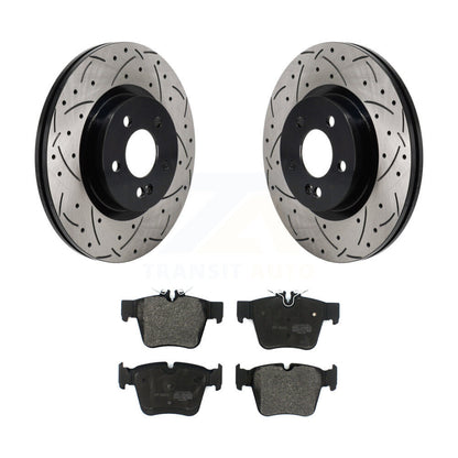 Kit de plaquettes semi-métalliques de Rotor de frein à fente arrière percée pour Mercedes-Benz GLC300 C4