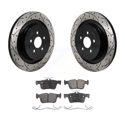 Kit de plaquettes semi-métalliques de Rotor de frein de fente de forage arrière pour Ford Edge Lincoln Nautilu