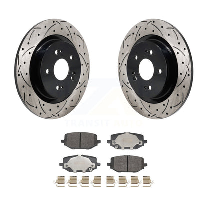 Kit de plaquettes semi-métalliques de Rotor de frein à disque à fente arrière percée pour Acura MD 2022 – 2024