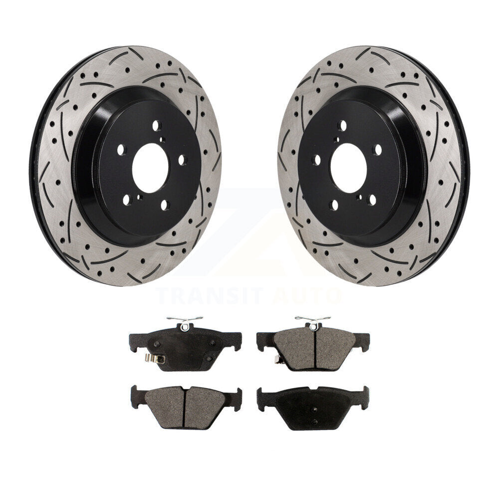 Kit de plaquettes semi-métalliques pour Rotor de frein à disque, fente de perçage pour manteau arrière, pour Subaru Crosstre