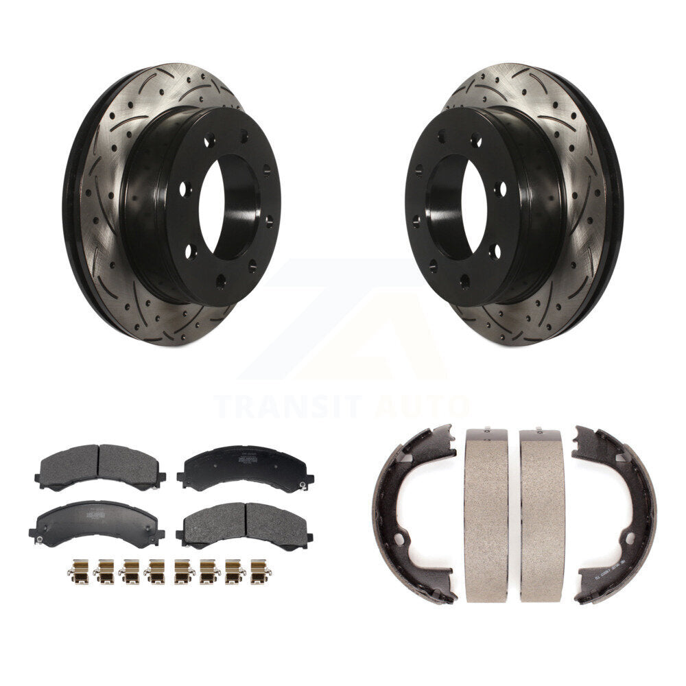 Kit de chaussures de stationnement à disques arrière percés et à fentes, plaquettes semi-métalliques, pour GMC