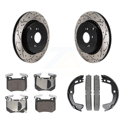 Kit de chaussures de stationnement à disques arrière, Rotors percés et fendus, plaquettes semi-métalliques, pour Kia