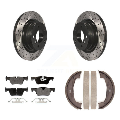 Kit de chaussures de stationnement à disques arrière percés et à fentes, plaquettes semi-métalliques, pour BMW
