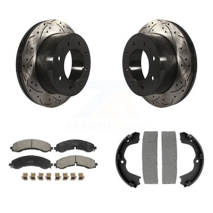 Kit de chaussures de stationnement à disques arrière percés et à fentes, plaquettes semi-métalliques, pour GMC