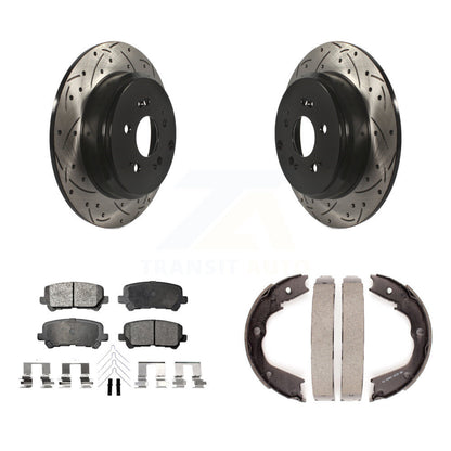 Kit de chaussures de stationnement à disques arrière percés et à fentes, plaquettes semi-métalliques, pour MDX