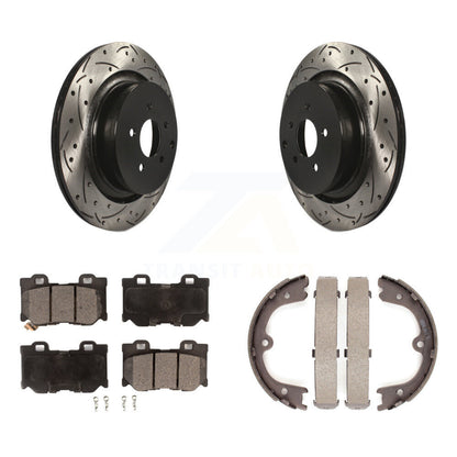 Kit de chaussures de stationnement à disques arrière percés et à fentes, plaquettes semi-métalliques, pour Q50