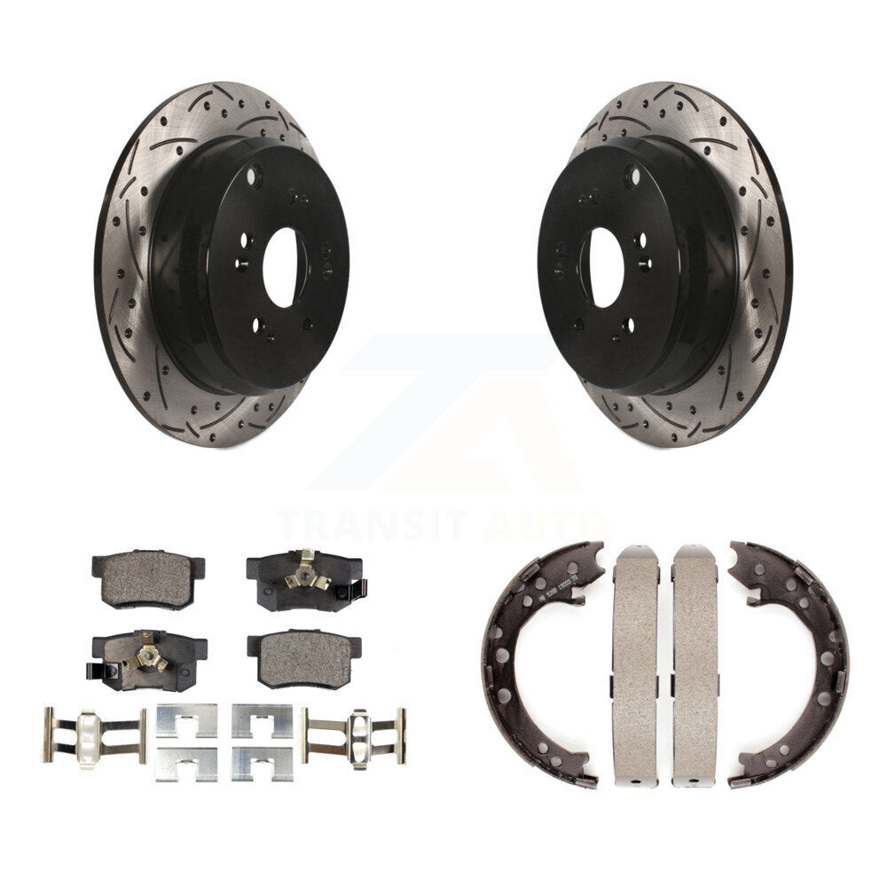 Kit de chaussures de stationnement à disques arrière percés et à fentes, plaquettes semi-métalliques, pour CR-
