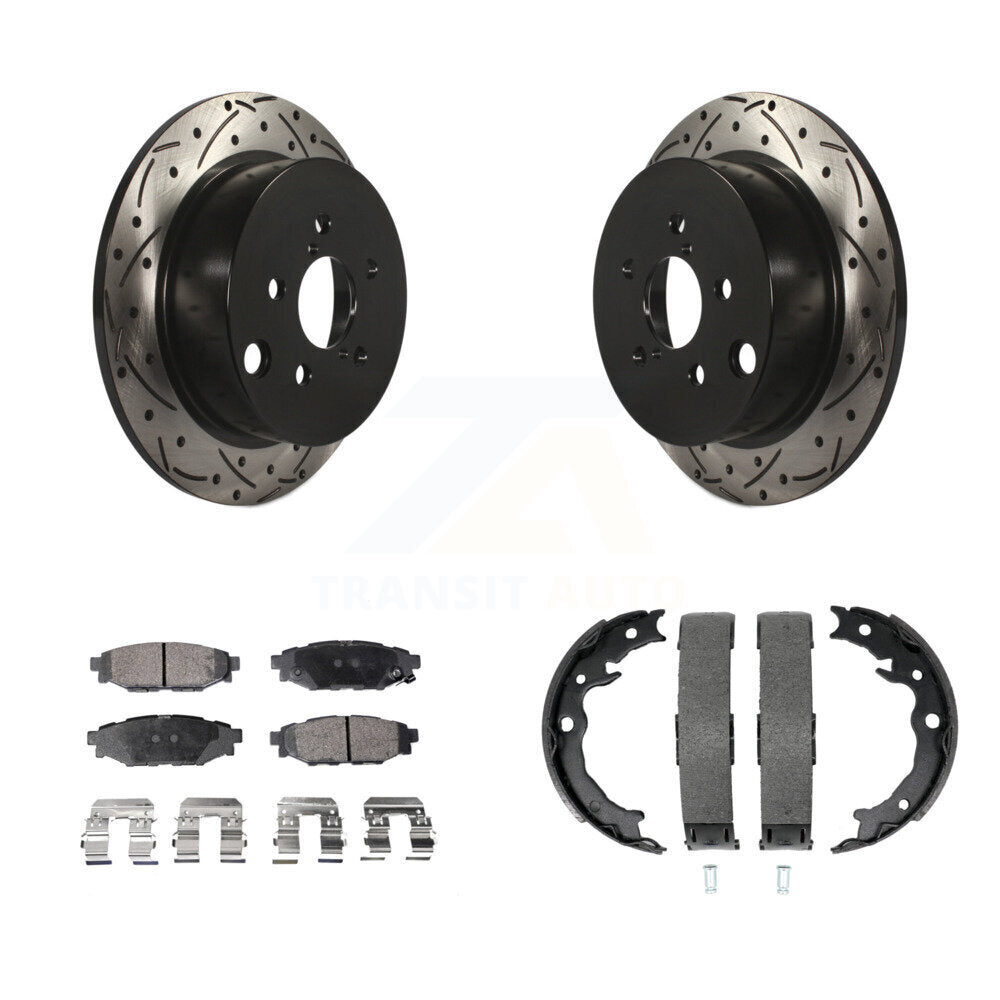 Kit de chaussures de stationnement à disques arrière percés et à fentes, plaquettes semi-métalliques, pour XV