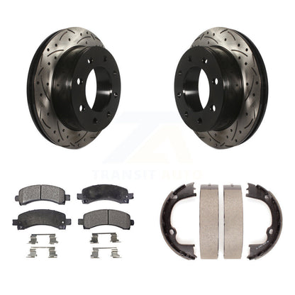 Kit de chaussures de stationnement à disques arrière percés et à fentes, plaquettes semi-métalliques, pour GMC