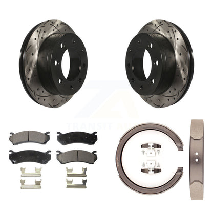 Kit de chaussures de stationnement à disques arrière percés et à fentes, plaquettes semi-métalliques, pour GMC