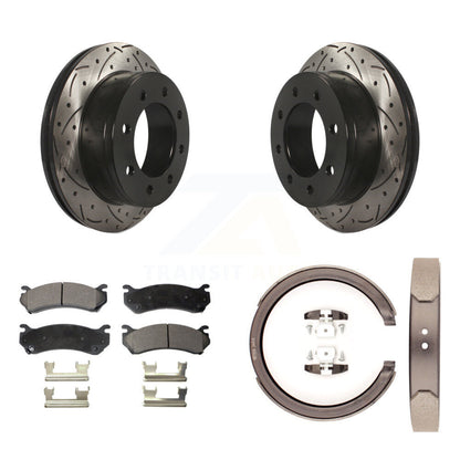 Kit de chaussures de stationnement à disques arrière percés et à fentes, plaquettes semi-métalliques, pour GMC