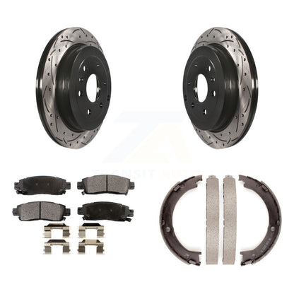 Kit de chaussures de stationnement à disques arrière percés et à fentes, plaquettes semi-métalliques, pour GMC