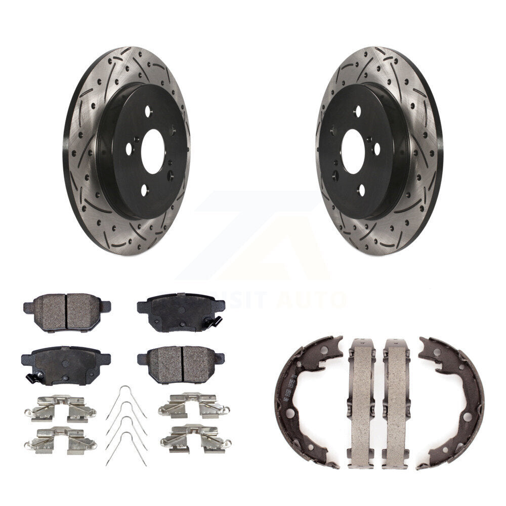 Kit de chaussures de stationnement à disques arrière percés et à fentes, plaquettes semi-métalliques, pour Vib