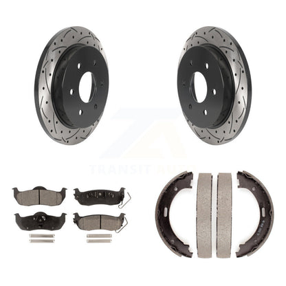 Kit de chaussures de stationnement à disques arrière percés et à fentes, plaquettes semi-métalliques, pour QX5