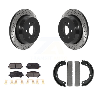 Kit de chaussures de stationnement à disques arrière percés et à fentes, plaquettes semi-métalliques, pour GMC