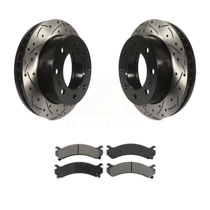 Kit de plaquettes semi-métalliques de Rotor de frein de fente de forage avant pour GMC Chevrolet Sierra 250