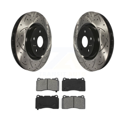Rotors de frein à fente avant percés, Kit de plaquettes semi-métalliques pour Pontiac G8 Buick Rega