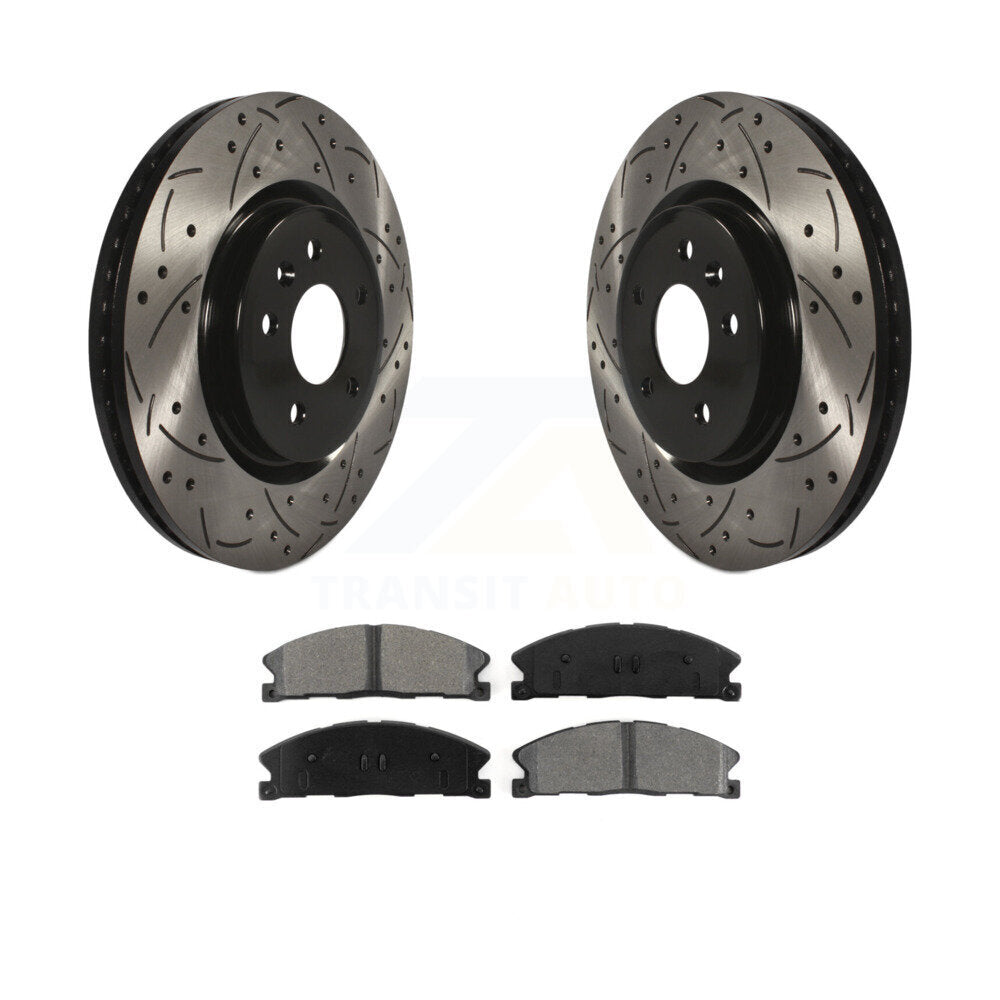 Kit de plaquettes de frein semi-métalliques pour rotors de frein à fente avant pour Ford Explorer Spor 2013