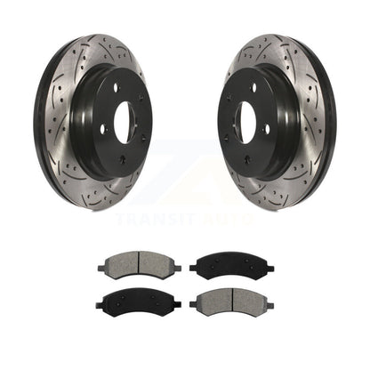 Rotors de frein à fente avant percés, Kit de plaquettes semi-métalliques pour Ram 1500 Classic Dodge