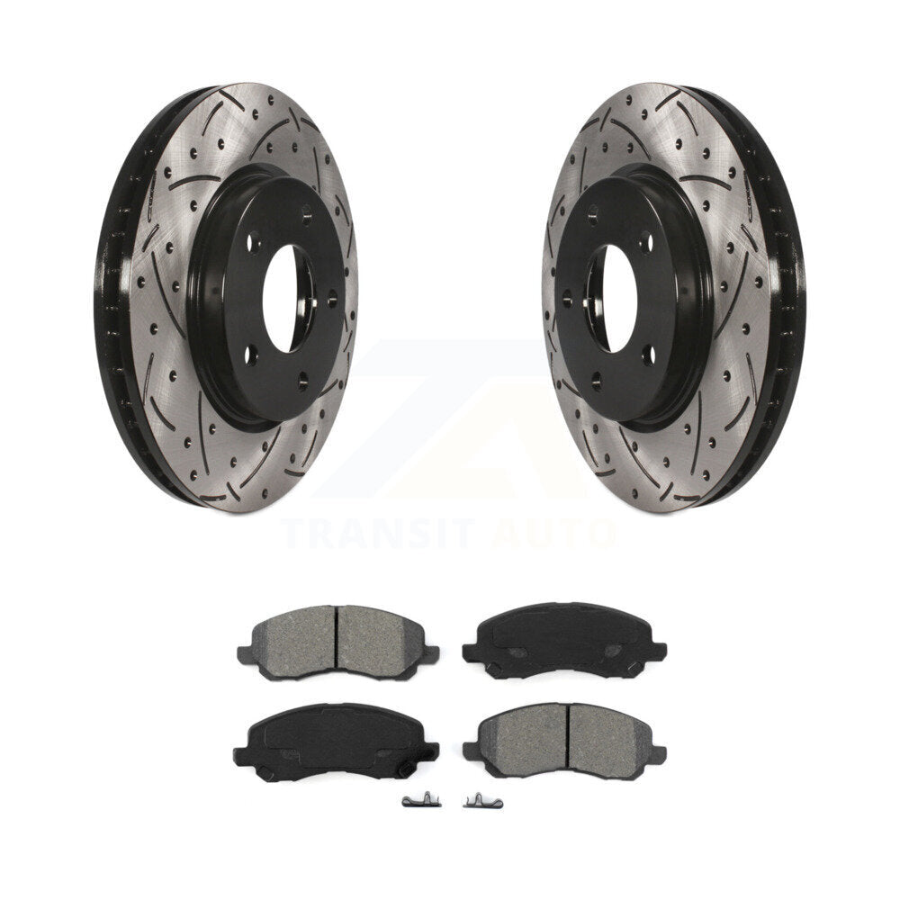 Kit de plaquettes semi-métalliques de Rotor de frein à fente percée avant, pour Mitsubishi Lancer Dodg