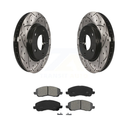Kit de plaquettes semi-métalliques de Rotor de frein à fente percée avant, pour Mitsubishi Lancer Dodg