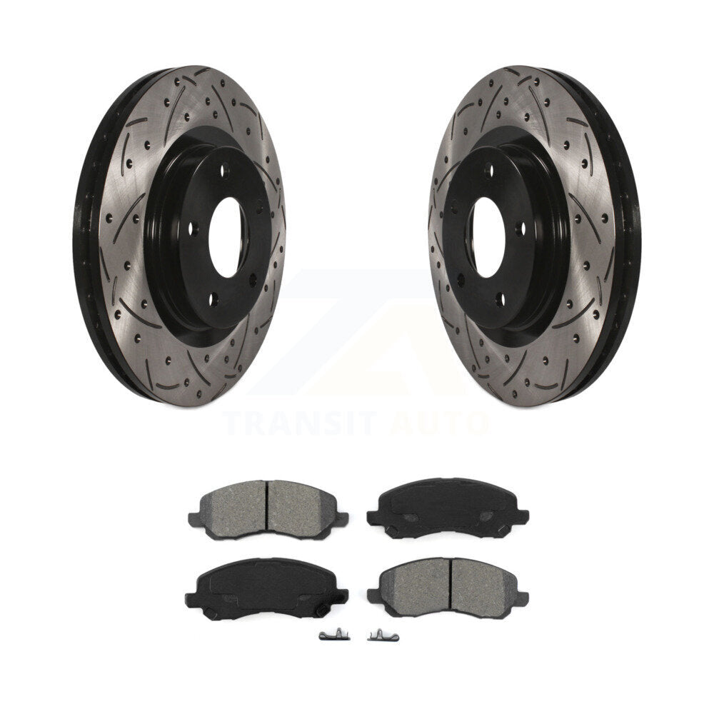 Kit de plaquettes semi-métalliques de Rotor de frein de fente de forage avant pour Mitsubishi Jeep RVR Dodg