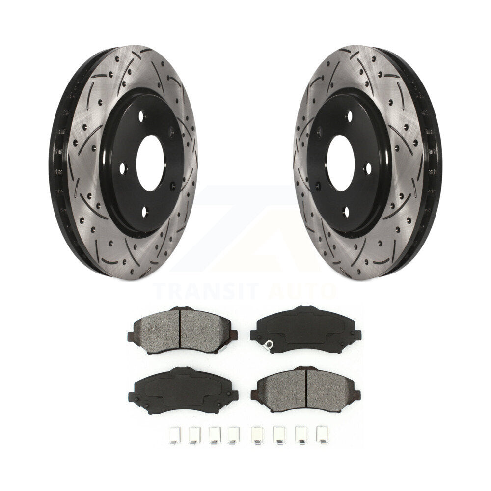 Rotors de frein à fente avant, Kit de plaquettes semi-métalliques pour remorquage Dodge Grand Caravan