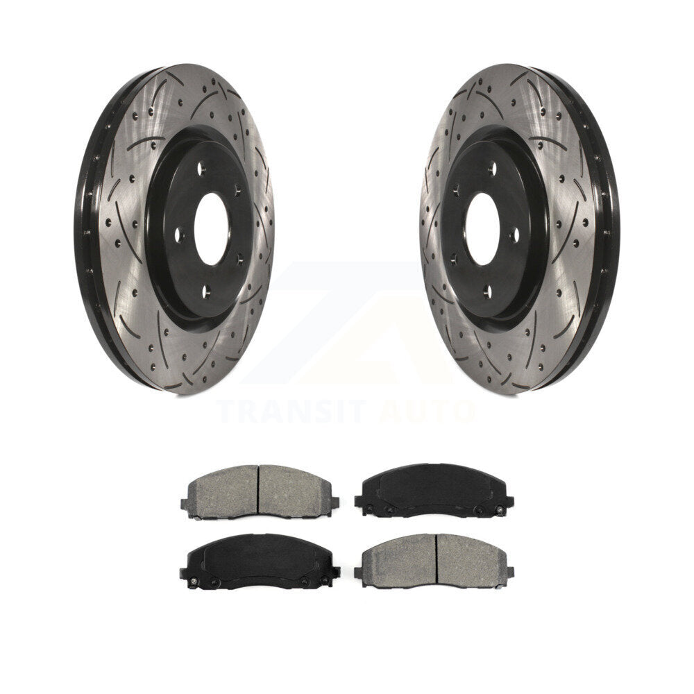 Rotors de frein à fente avant, Kit de plaquettes semi-métalliques pour remorquage Dodge Grand Caravan