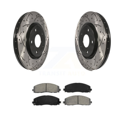Rotors de frein à fente avant, Kit de plaquettes semi-métalliques pour remorquage Dodge Grand Caravan