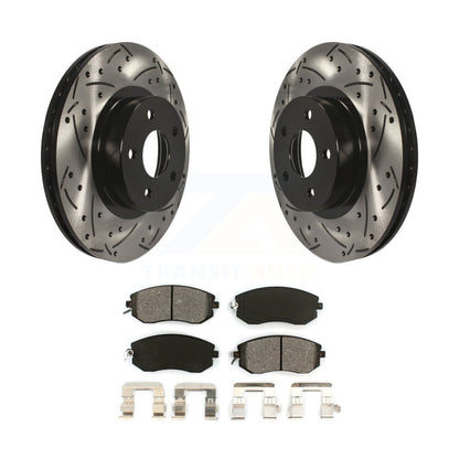 Kit de plaquettes semi-métalliques de Rotor de frein de fente de forage avant pour Subaru Impreza Scion FR-