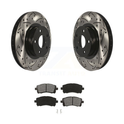 Rotors de frein à fente avant percés, Kit de plaquettes semi-métalliques pour Subaru Forester Legac