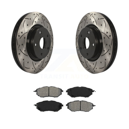 Kit de plaquettes semi-métalliques de Rotor de frein de fente de forage avant pour Subaru Outback WRX Legac