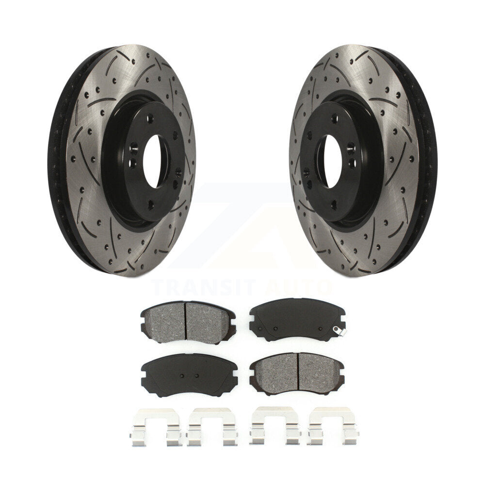 Kit de plaquettes semi-métalliques pour Rotor de frein, fente de perçage avant, pour Hyundai Sonata 3.3 06-10