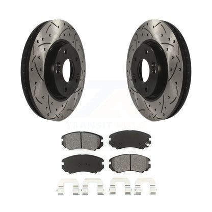 Kit de plaquettes semi-métalliques pour Rotor de frein, fente de perçage avant, pour Hyundai Sonata 3.3 06-10