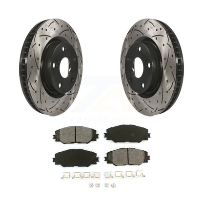 Kit de plaquettes semi-métalliques de Rotor de frein à fente avant percée, pour Toyota RAV4 Matrix Vib