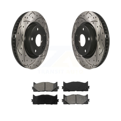 Kit de plaquettes semi-métalliques de Rotors de frein de fente de forage avant pour Toyota Camry Lexus ES35