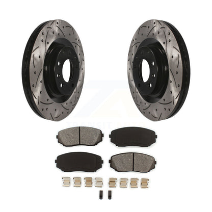 Kit de plaquettes semi-métalliques pour Rotor de frein à disque, fente de perçage avant, pour Mazda CX-2007 – 2015
