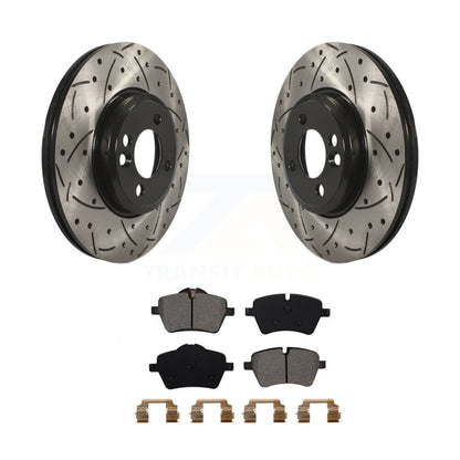 Rotors de frein à fente avant percés, Kit de plaquettes semi-métalliques pour Mini Cooper Countryma