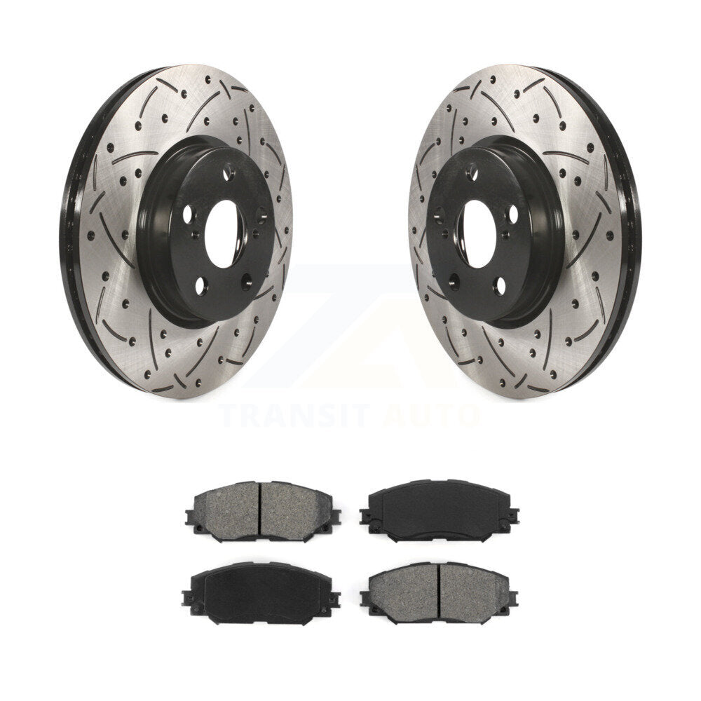 Rotors de frein à fente avant, Kit de plaquettes semi-métalliques pour Toyota Corolla Matrix x