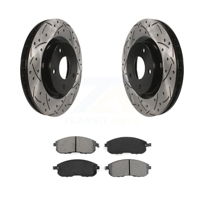 Kit de plaquettes de frein semi-métalliques pour rotors de frein à fente avant pour Nissan Sentra SE-07-12
