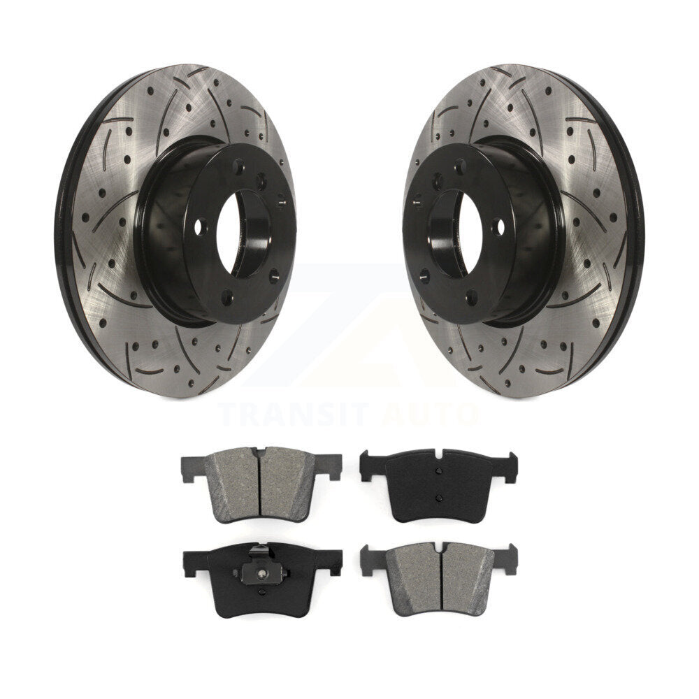 Kit de plaquettes semi-métalliques de Rotor de frein de fente de forage avant pour BMW 328i xDrive 330i 320